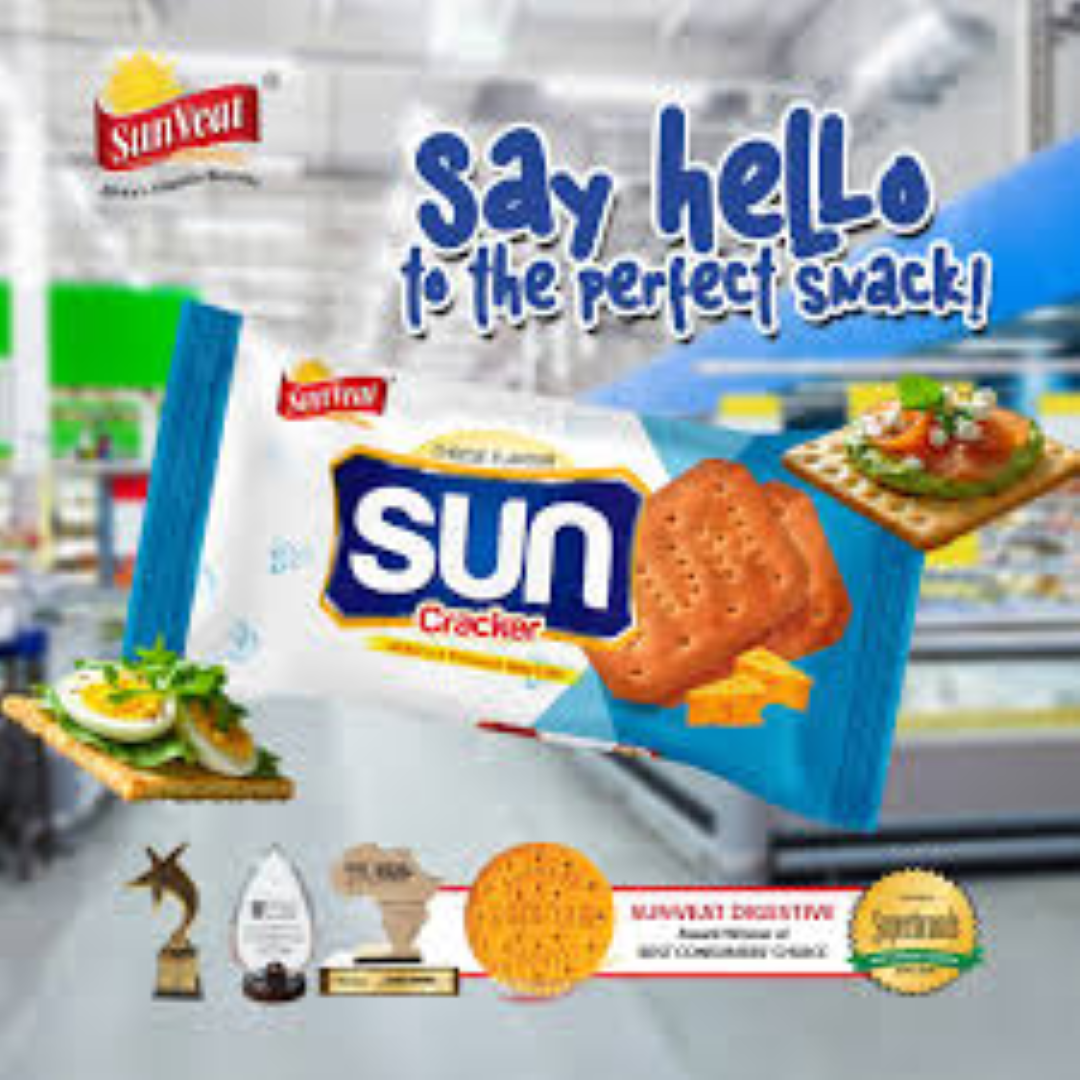 SUNVEAT SUN CRACKERS CHEESE 140G